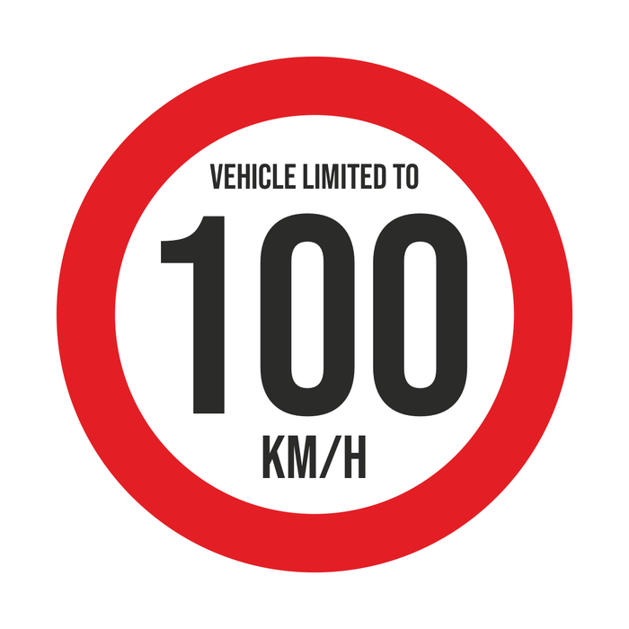 Vehicle Speed Limit Sticker
