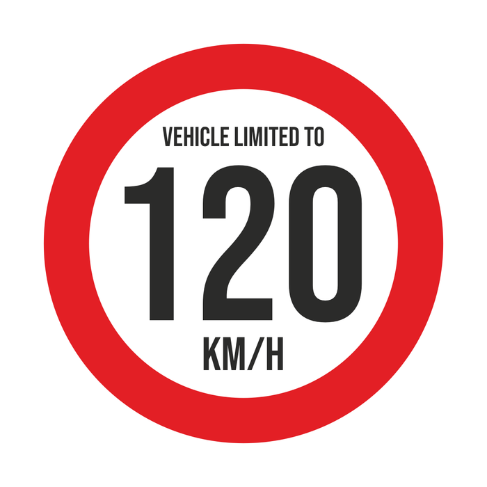 Vehicle Speed Limit Sticker