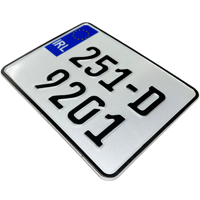 Pressed Motorbike Plate - German Font (x1)