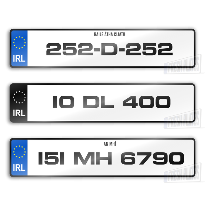 2D Metro Style Number Plates (x2)