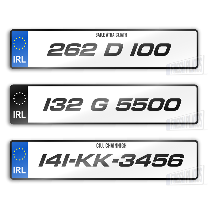 2D Sports Style Number Plates (x2)
