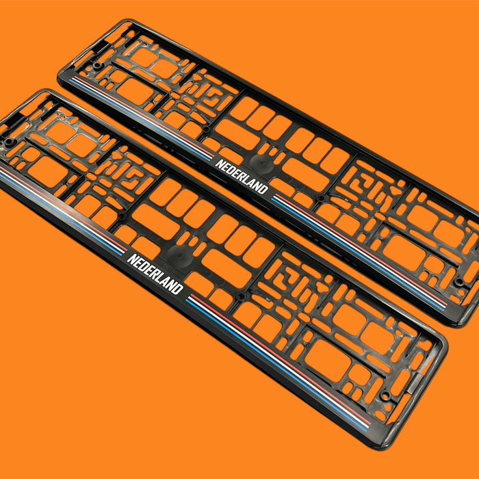 Nederland Number Plate Frames (x2/Pair)