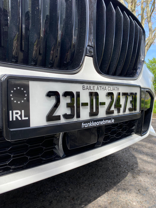 5MM 4D Irish font - Number plates (x2)