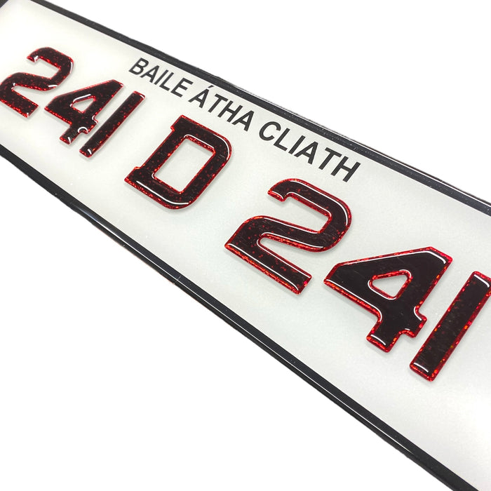 3D Red Gel - Number plates (x2)