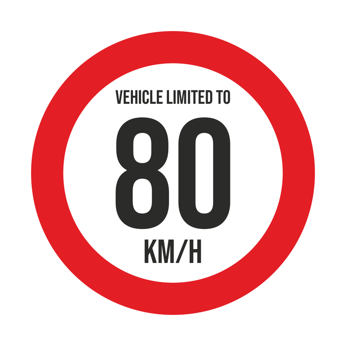 Vehicle Speed Limit Sticker