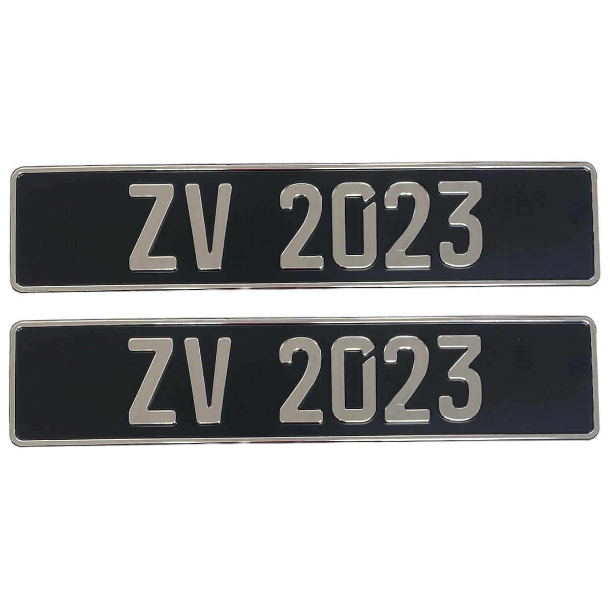 German Vintage Chrome - Number Plates (x2) — Fresh Plates
