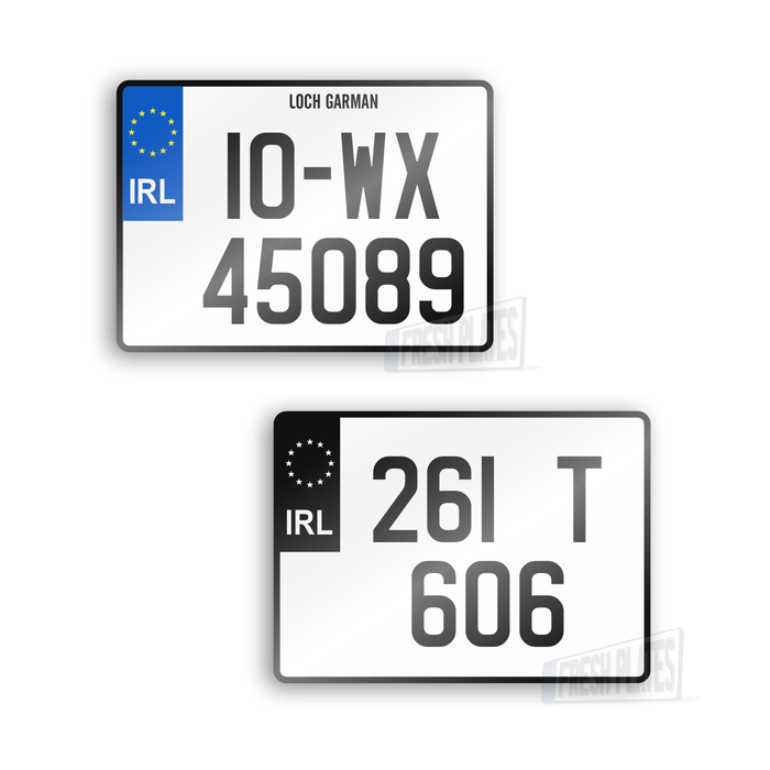 2D Square IRL NCT - Number Plates (x2)