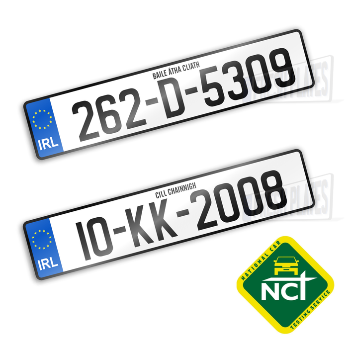 NCT Approved Number Plate (x1)