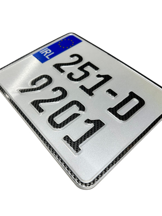 Pressed Motorbike Plate - German Font (x1)