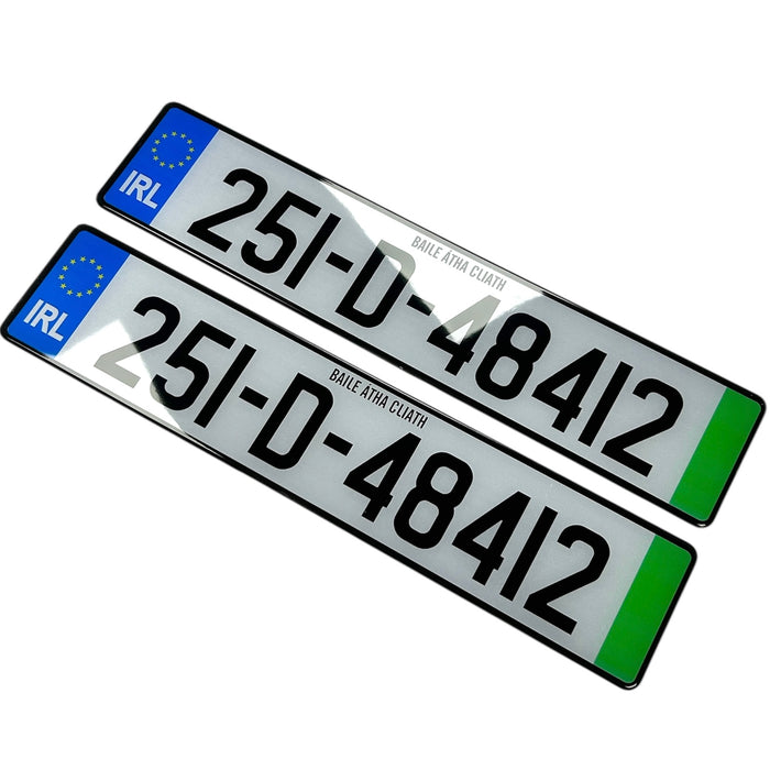 EV Green Flash - NCT Number Plates (x2)