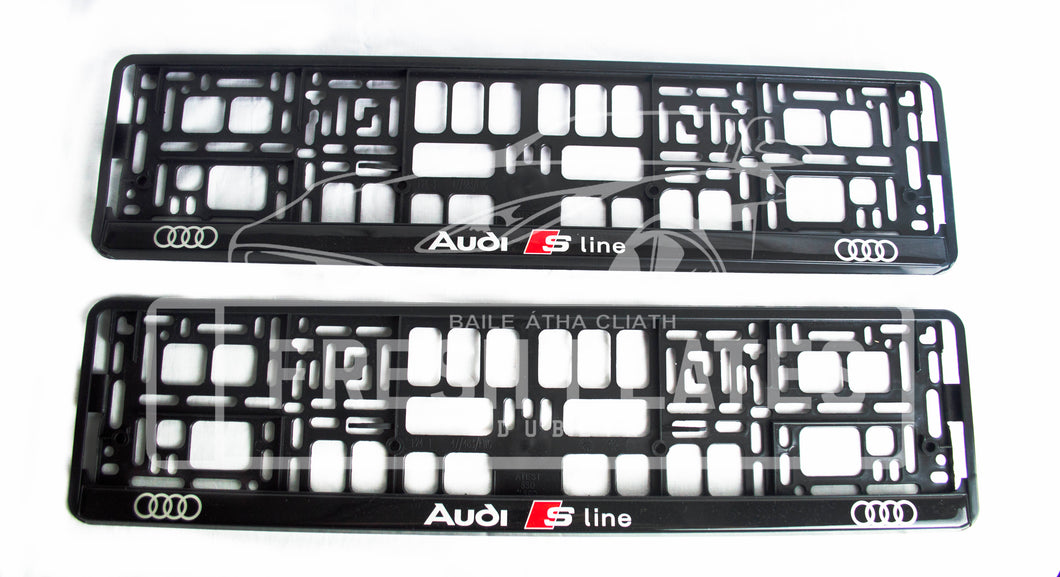 Audi S-LINE Number Plate Frame (x2)