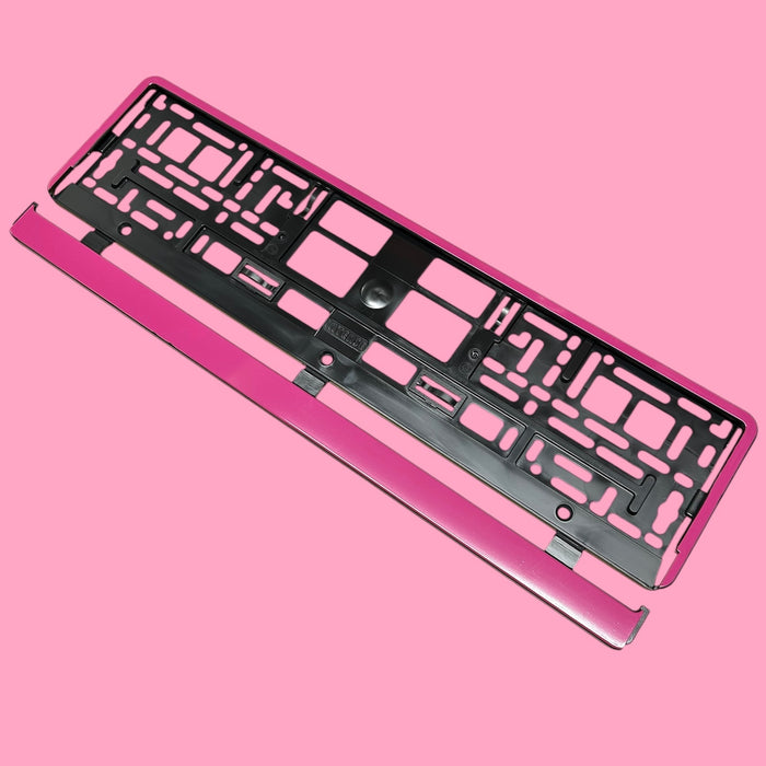 Pink Number Plate Frame (x2/Pair)