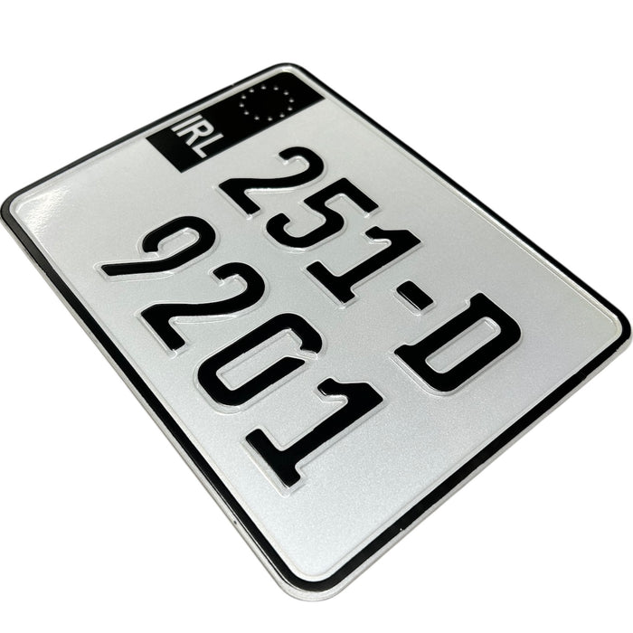 Pressed Motorbike Plate - German Font (x1)