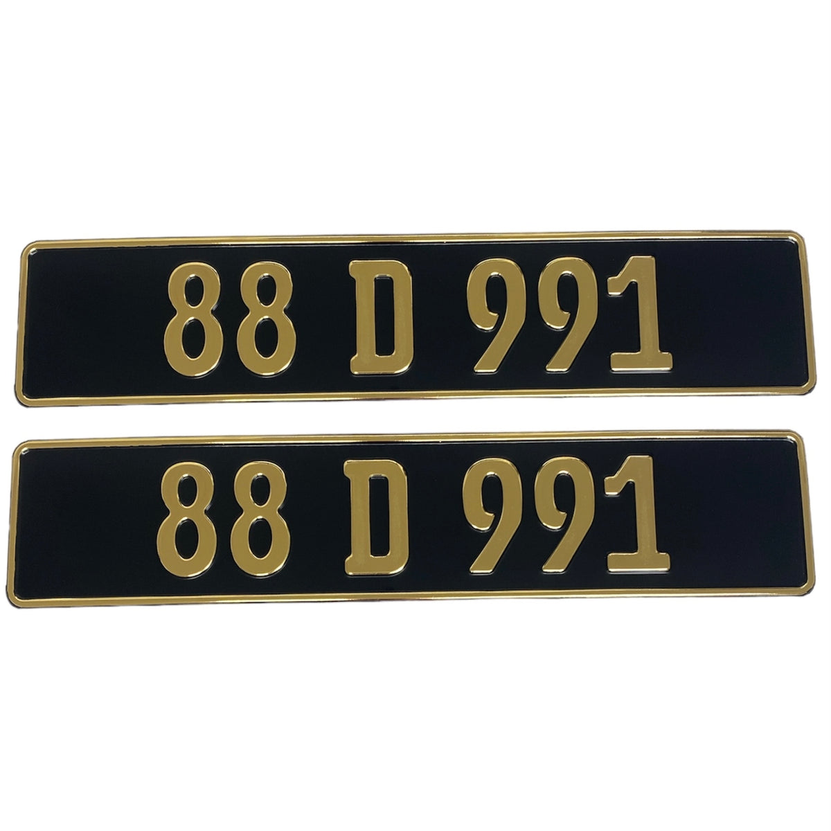 German Vintage Gold Number Plates (x2) — Fresh Plates