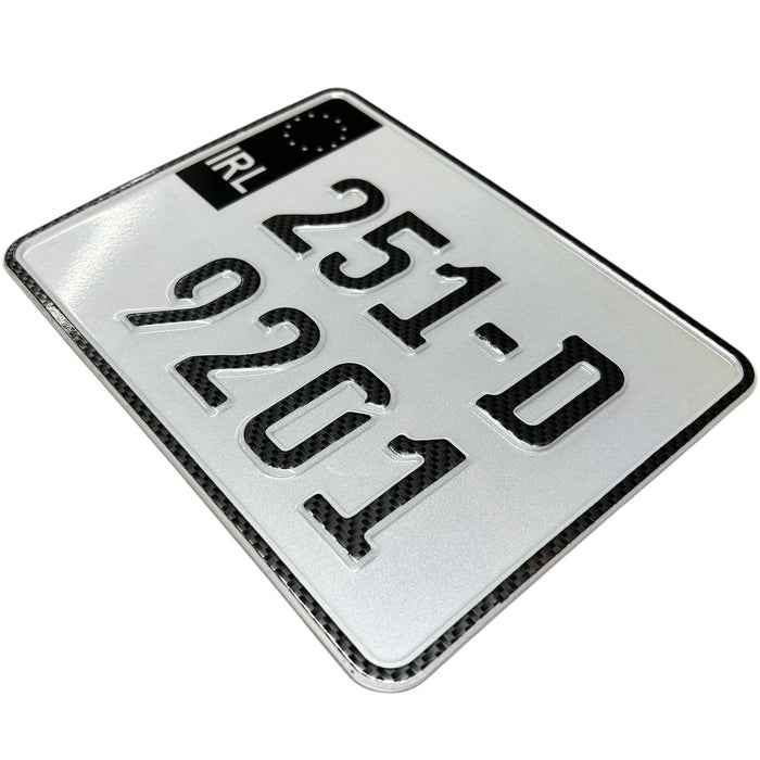 Pressed Motorbike Plate - German Font (x1)