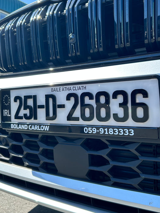 5MM 4D Irish font - Number plates (x2)