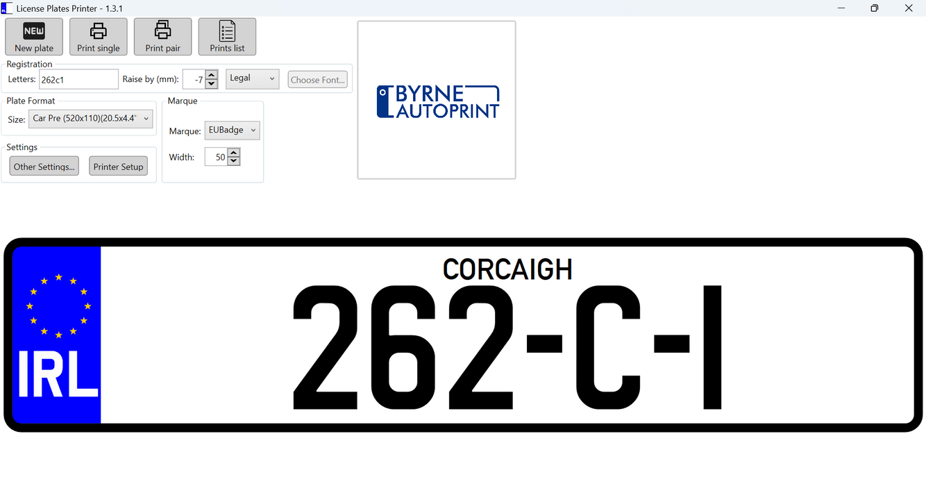 Easy Plate- Number Plate Printing Software