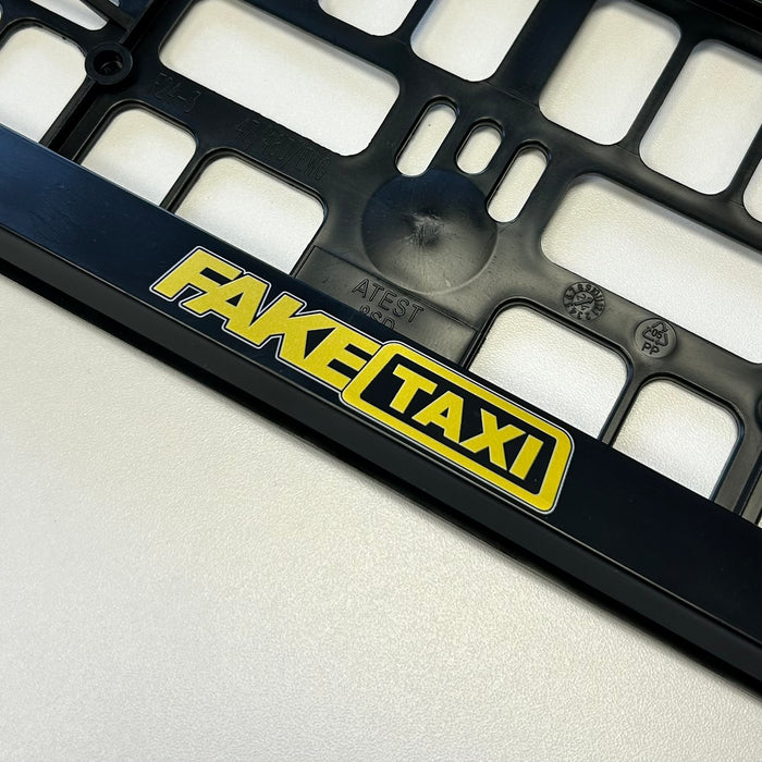 Fake Taxi Number Plate Frames (x2)