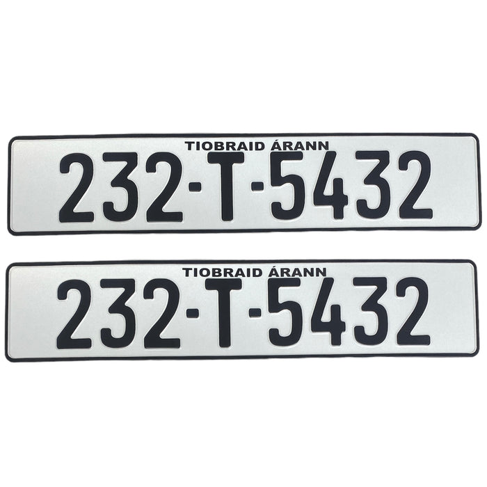 White German Metal Pressed - Number Plates (x2)