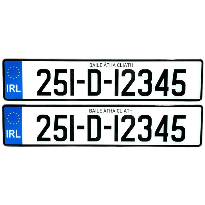 NCT Approved Number Plates (x2)