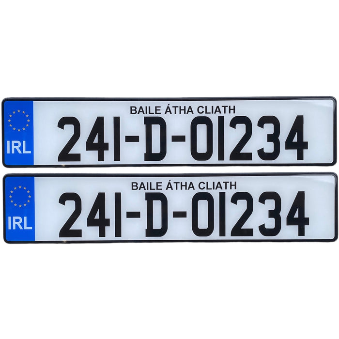 NCT Approved Number Plates (x2)