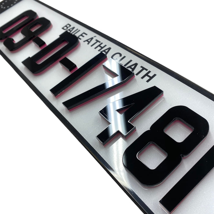 Pink 4D - Number Plates (x2)