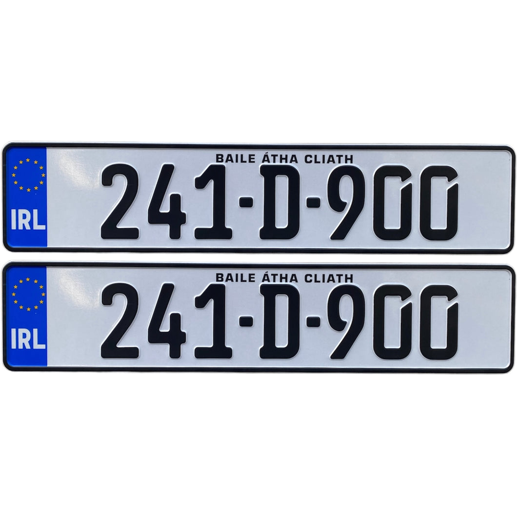 German Metal Pressed - Number Plates (x2)