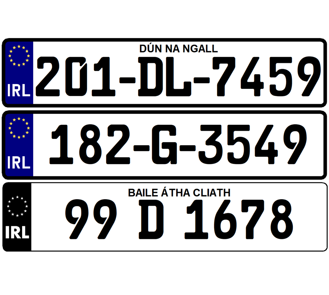2D German Style - Number Plates (x2)