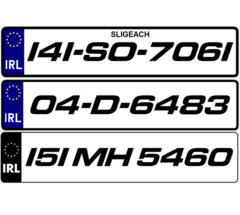 2D Sports Style Number Plates (x2)