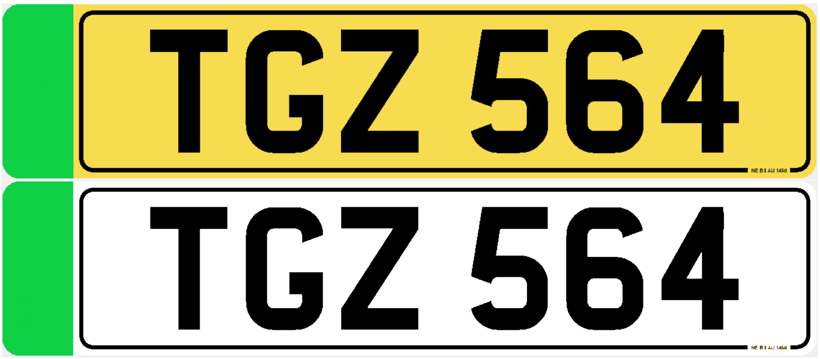 EV UK MOT Compliant - Number Plates (x2)