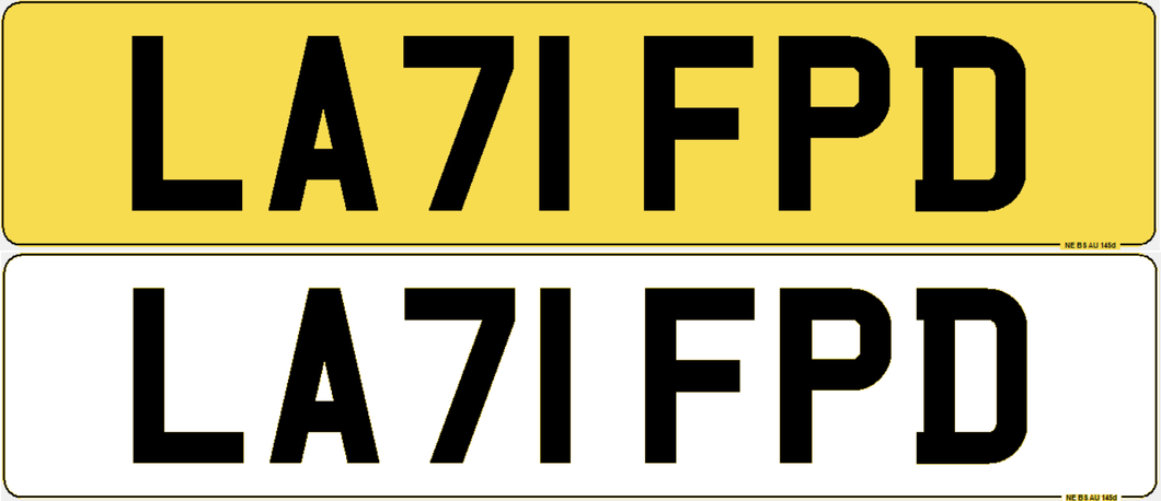 UK MOT Compliant - Number Plates (x2)