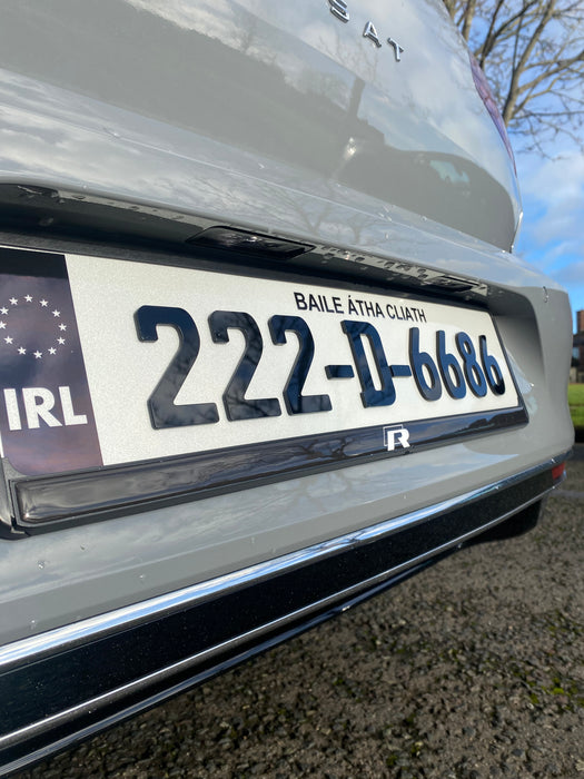 3MM 4D German font - Number plates (x2)