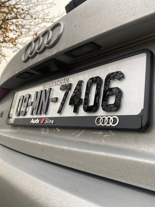 Crystal 4D - Number Plates (x2)