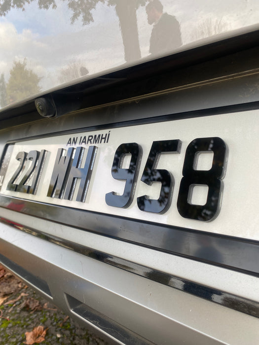 Crystal 4D - Number Plates (x2)