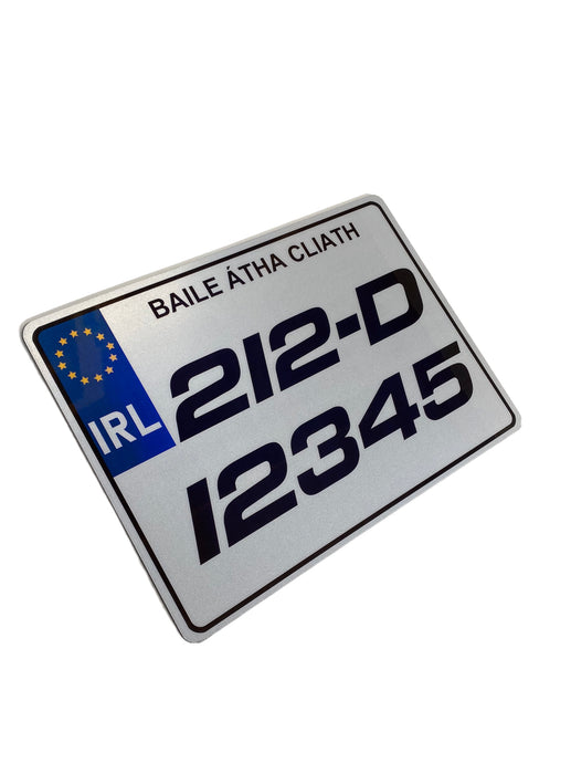 2D Square Sports Style  Number Plates (x2)