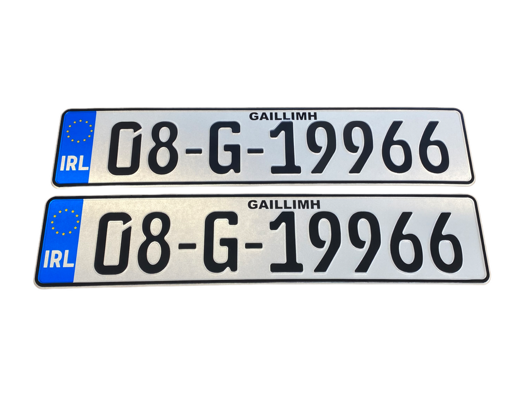 German Metal Pressed - Number Plates (x2)